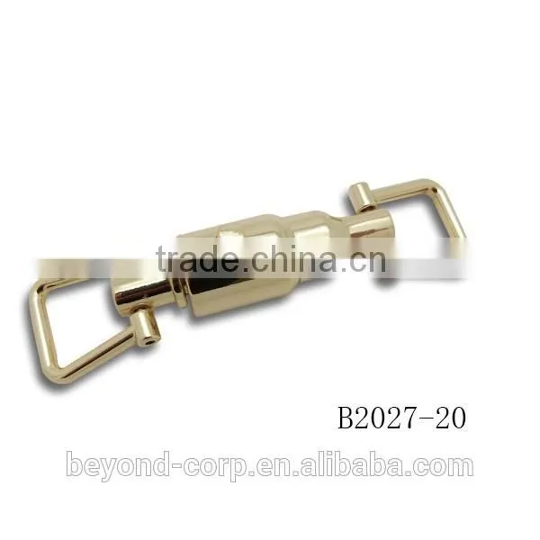Elegant metal lock connector for lady's handbag or belt interlock buckle