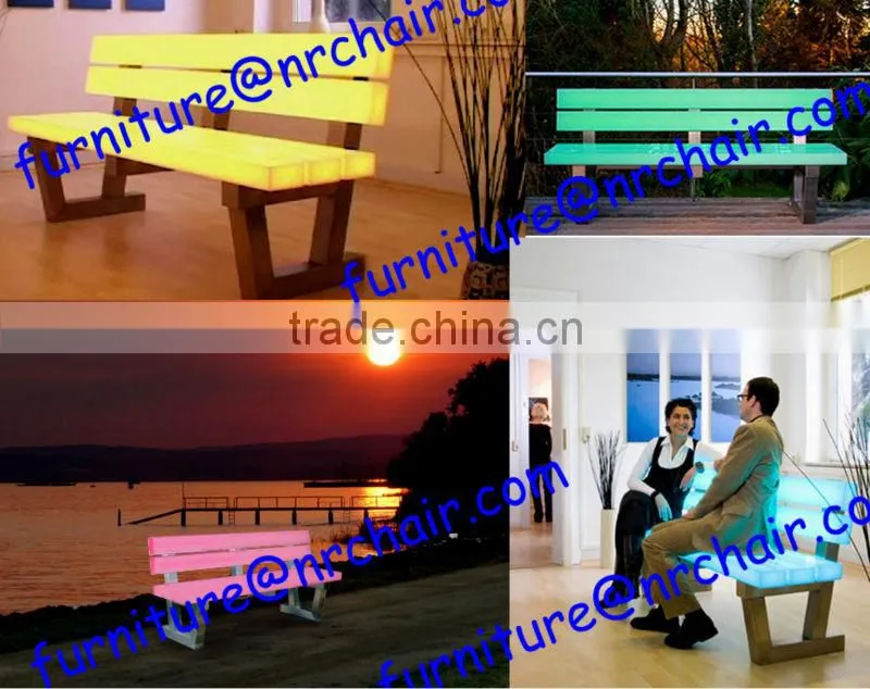 shanghai commercial furniture event rental wholesale acrylic led illumilated bench