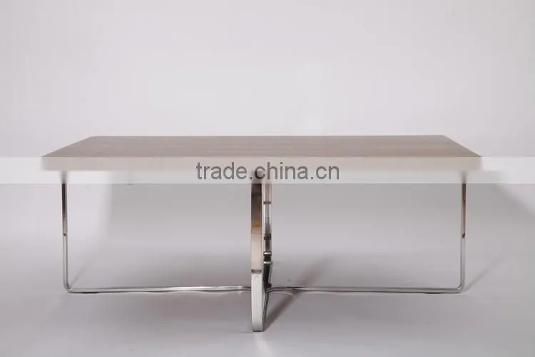 Stainless steel square bar party accent cocktail table design