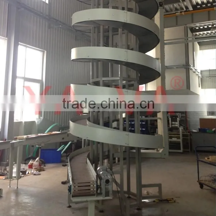 plastic belt spiral conveyor/motorized spiral conveyor