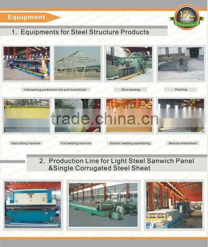 prefabricated steel structure frame construction for poultry farm