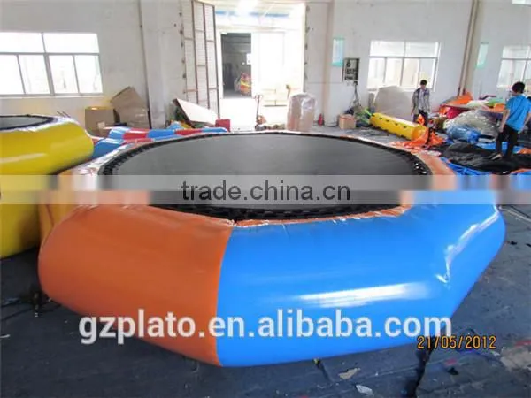 Exciting inflatable water trampoline float, cheap inflatable trampoline for adults