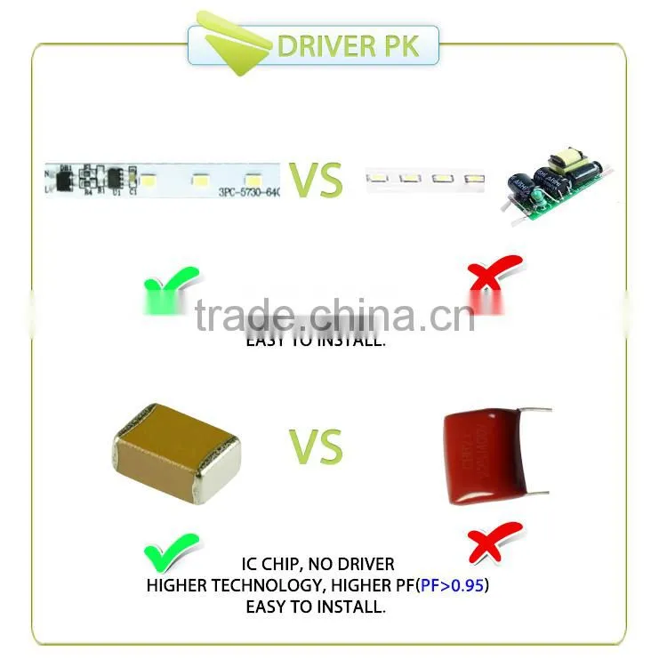 PF>0.95! 16W 18W AC 220V no driver LED PCB Board for led tube light 5730 SMD LED module