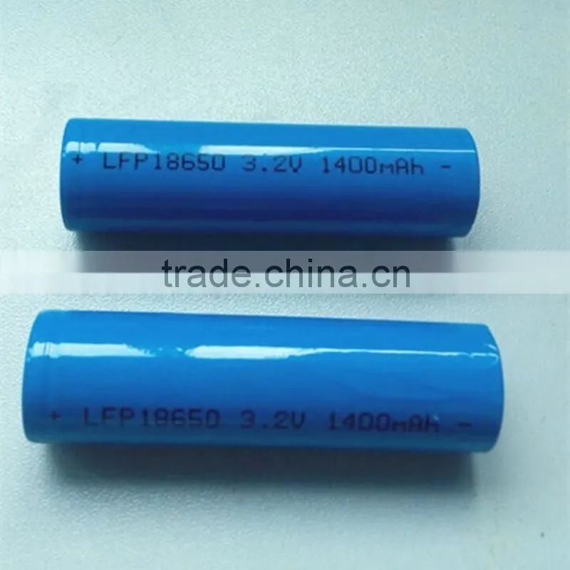 3.2v 18650 1400mah lifepo4 battery cell 18*65mm factory price
