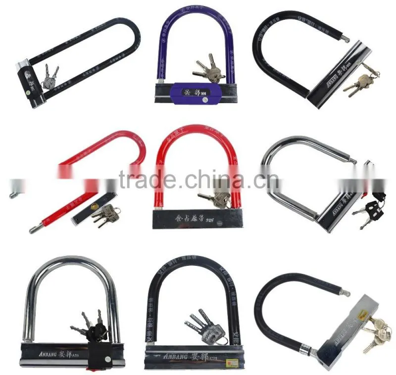 hot sale good quality factory price durable anti-theft Bicycle square U Lock 822 823