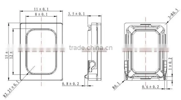 FBSR151135 High Quality 0.5/1.0W mini micro loudspeaker, square metal speaker (FBELE)