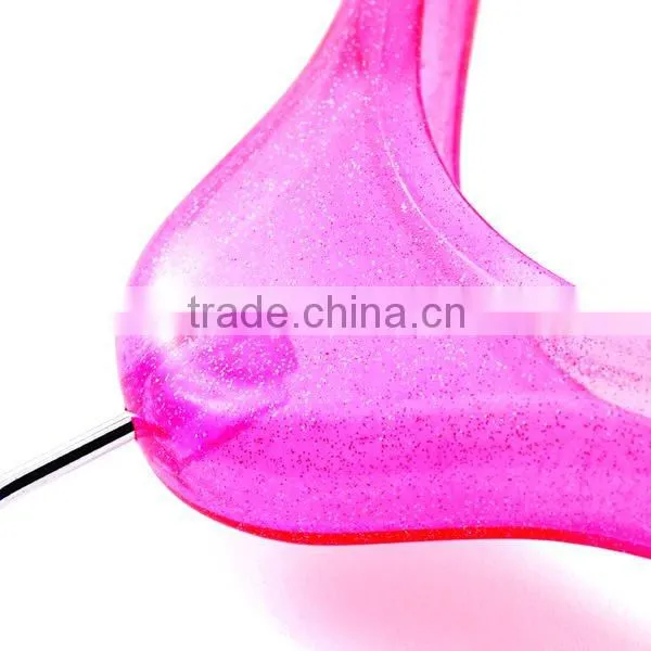 Plastic Hanger in Clear Peach Color for Bathroom Accessory