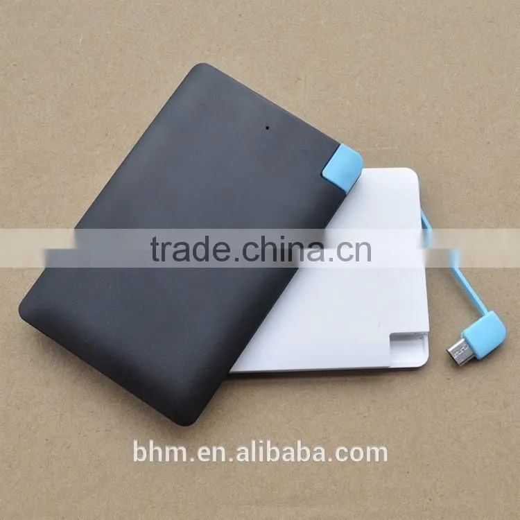 New arrival ultra-thin credit card power bank, solar power bank 2000