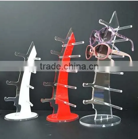 Custom size clear acrylic eyewear stand