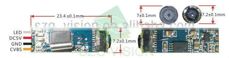 1.2gram mini fpv hd camera module