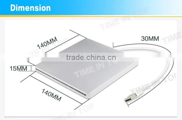 USB2.0 Slot in External DVD RW Case with SATA interface