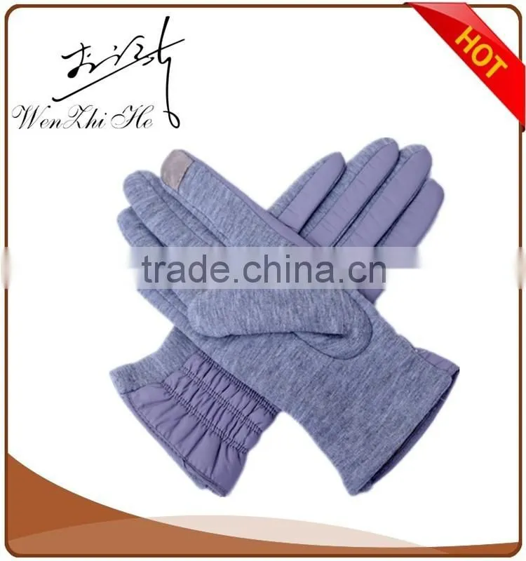 popular blue soft warm fashion winter mitten gloves producer