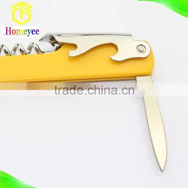 Custom multifunctional wine and beer bottle opener with corkscrew