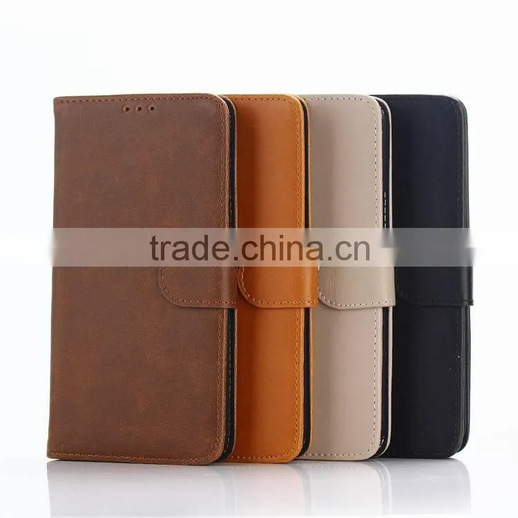2015 Crazy horse leather wallet case for LG G4 note,For lg g4 note case