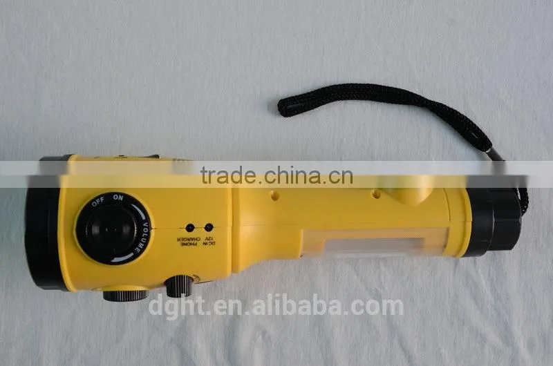 High quality flashlight Mobile charger AM/FM/WB band LED hand rechargebale radio hand rechargeable flashlight