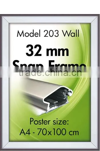 Hotsell indoor advertising board frame with round corner, aluminum advertising frame