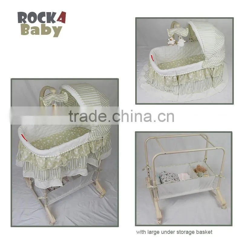 Baby Bassinet folded,Foldable baby swing bassinet, baby bassinet with rocker