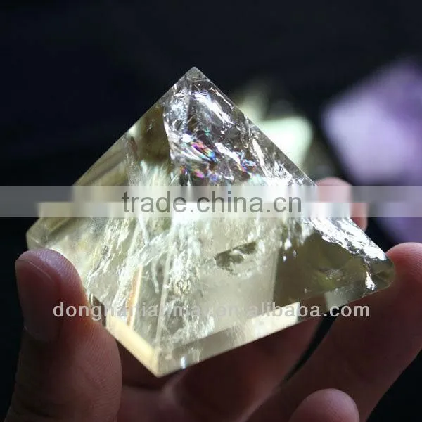 Natural Rock Rose Crystal Pyramid / Rose Quartz Crystal Pyramid for sale