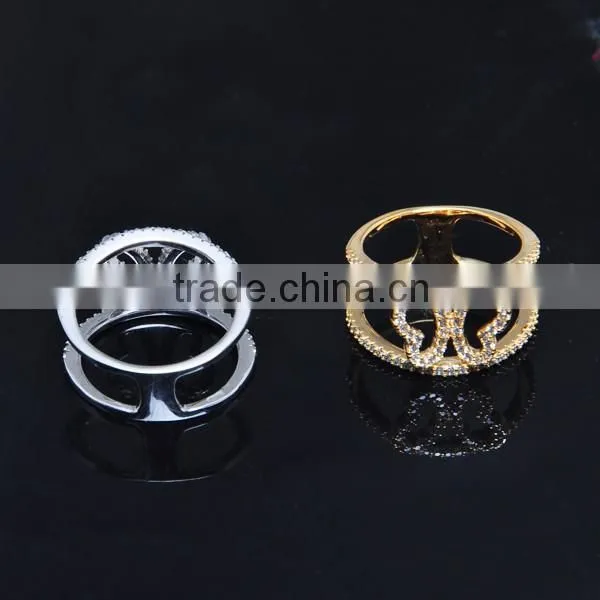 New designs finger ring 18K real gold plated latest gold finger ring designs