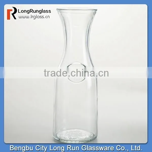 LongRun 50oz Large Capacity Clear Pitcher with Hole Design Unique Shape Glass Containers with OEM Design