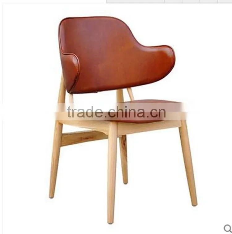 brown leather dining chair