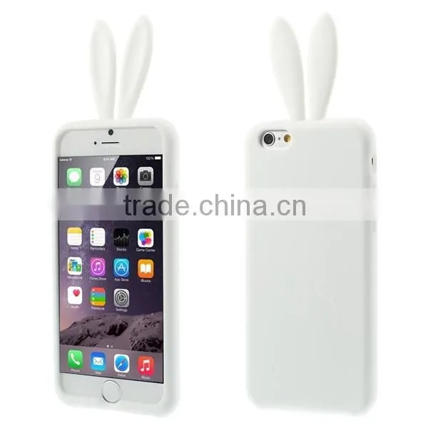 For Apple iPhone 6 Cute Rabbit Ears Silicone Soft Case, Case For iPhone 6