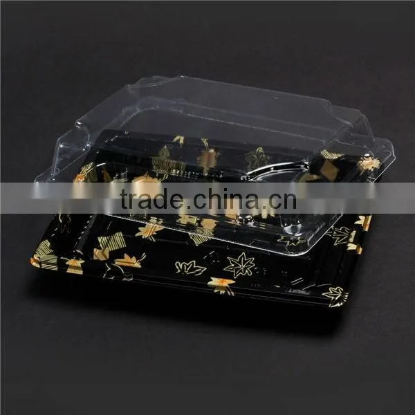 SM1-1103JY-B Disposable Plastic Take Away Printed Sushi Tray For Food Packaging
