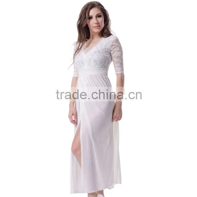 Latest fashion excellet workmanship floor length wholesale plus size maxi dress