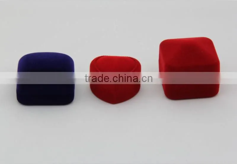 Hot sale velvet jewelry ring box wholesale