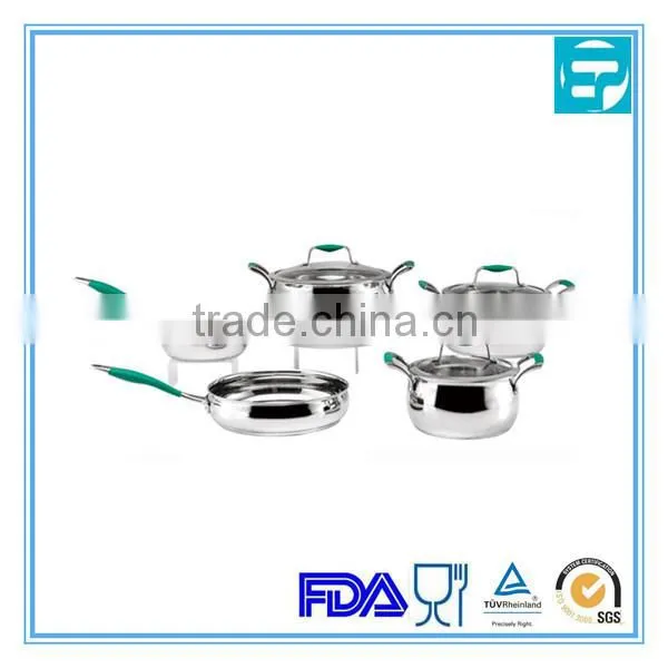 9Pcs Stainless Steel silicone italian cookware