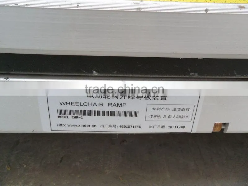 EWR-L bus wheelchair Ramps load 350kg with CE certificate
