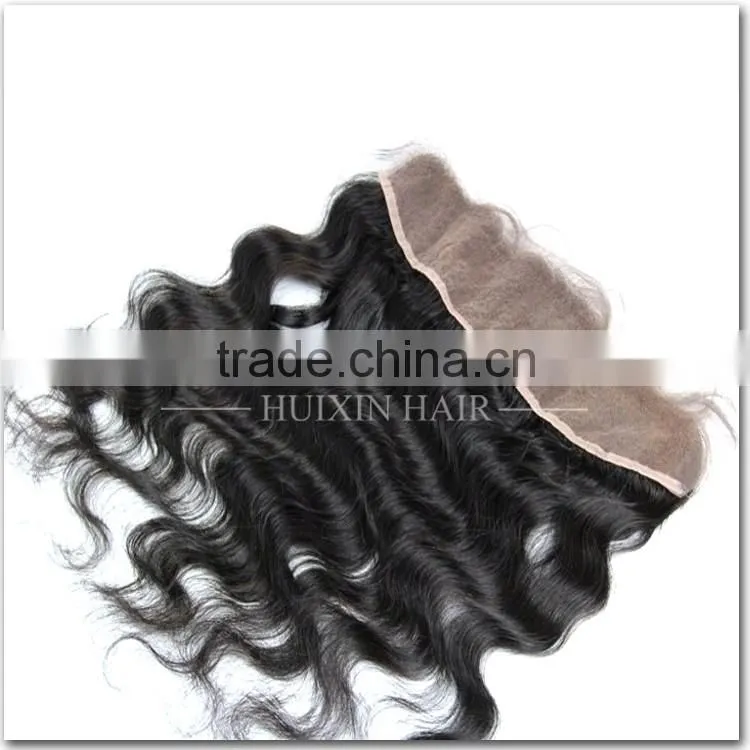 Hot sell grade 7A 100% human hair Virgin brazilian body wave hair lace frontal closures
