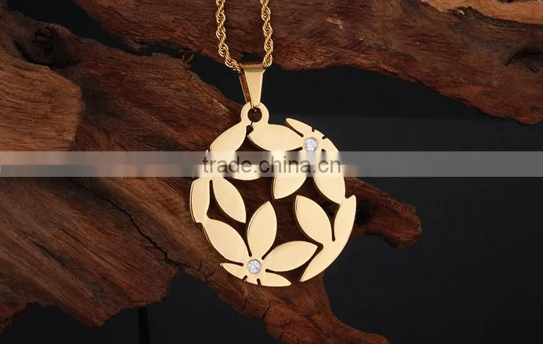 stainless steel $1.00 18kgp gold plated fashion jewelry