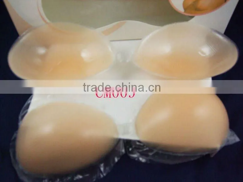 Thin silicone bra with glue