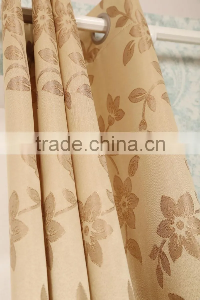 Jacquard Curtain Panel Grommet Drapery make of 100% polyester fabric