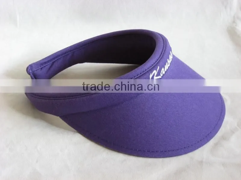 costoms design embroidered 100%cotton twill sun visor