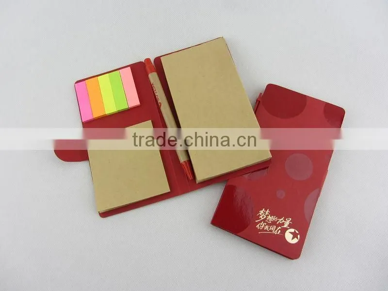 Sticky memo notepad Recycle paper combined sticky memo notepad