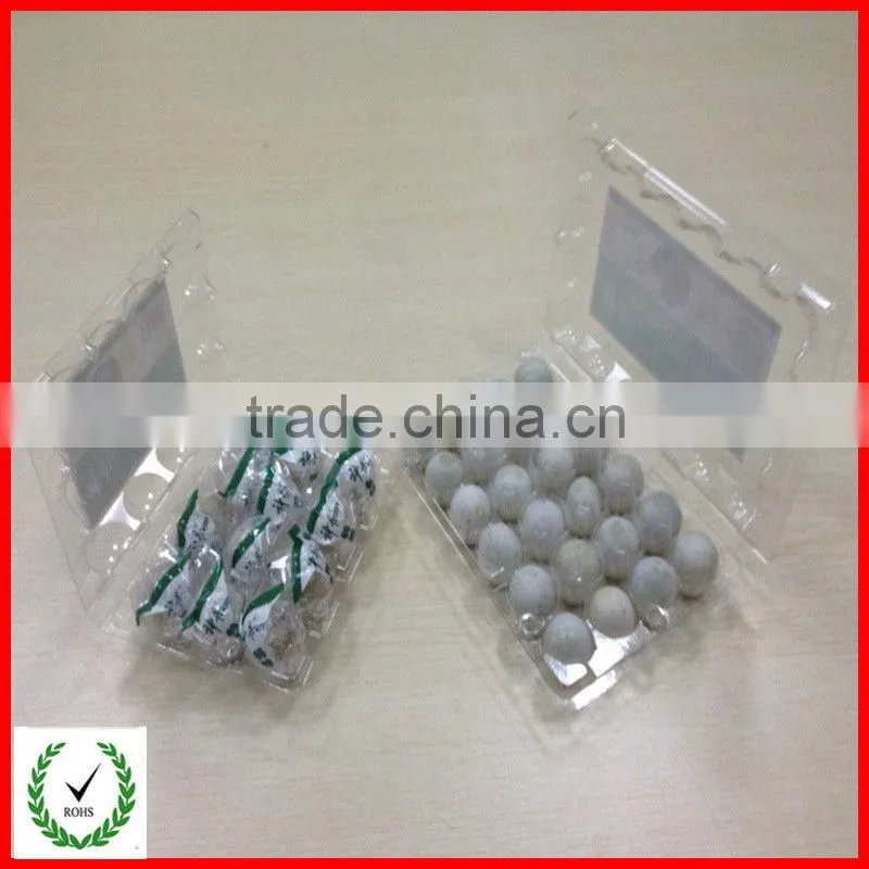 clear plastic pvc quail egg container with 12 holes
