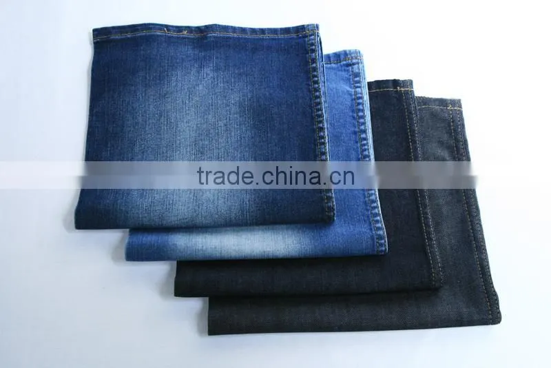 9.6oz Indigo Yarn And Rope Dyed Finished Denim Fabrics For Women Garment