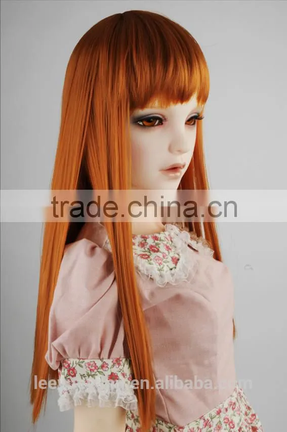New arrival synthetic orange straight 1/3 BJD doll wig