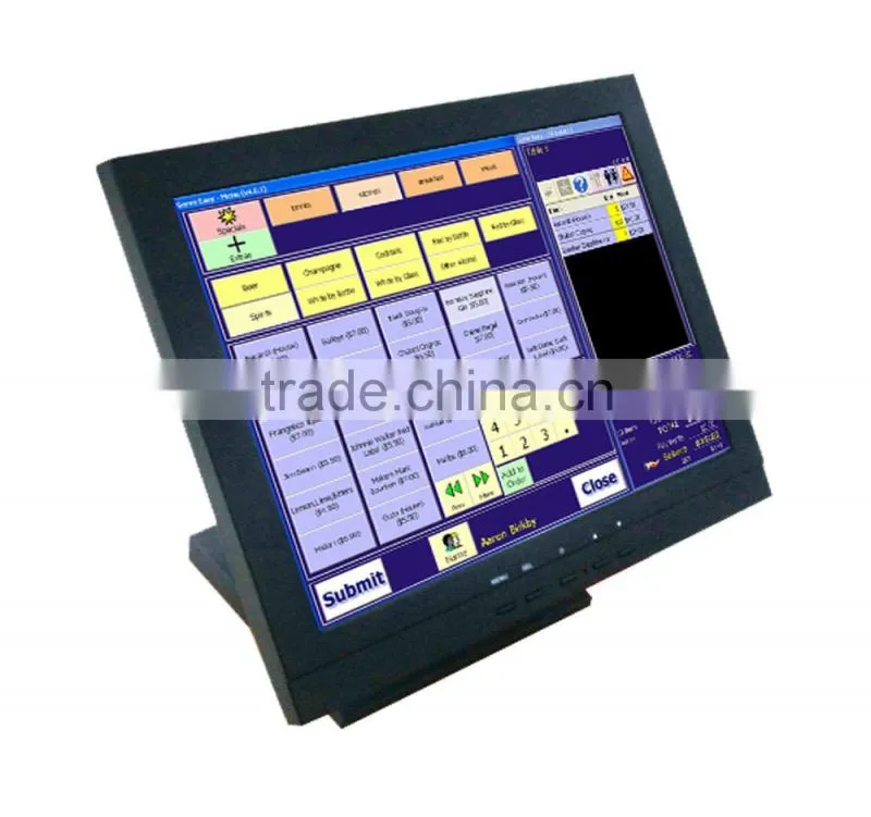 White 12" inch Touch Screen Monitor LCD VGA