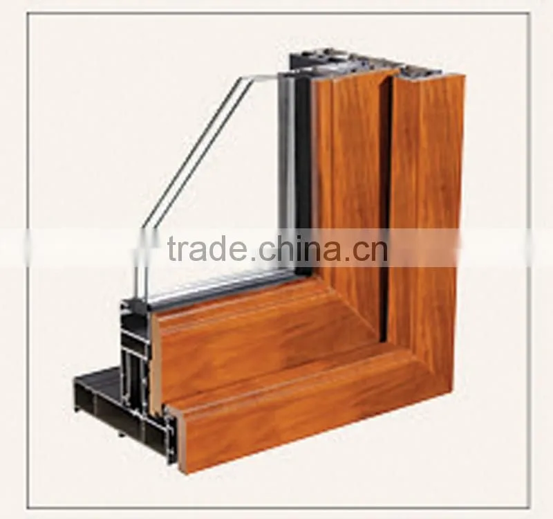 High quality sliding style aluminium wood clading windows and doors system