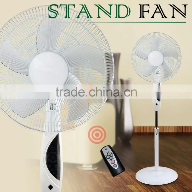 2016 new ABS material air cooling stand fan for home use with RC made in china