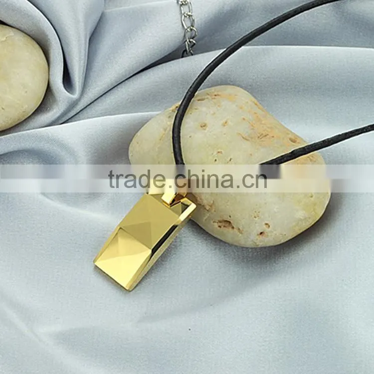 Fashion jewelry gold multi-facet tungsten carbide pendent necklace for men