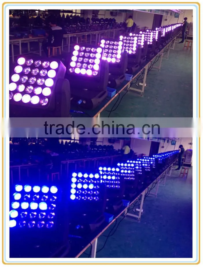 25x12w rgbw 4 in 1 led matrix light, led beam blinder wash stage light