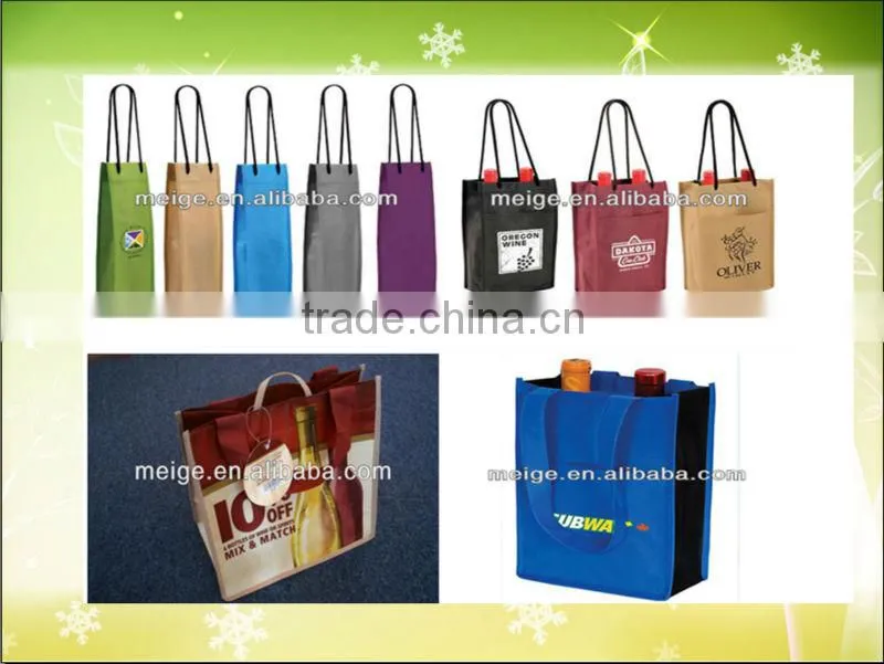 Eco-friendly wine bag/Gift wine bag/6 bottle wine bags with dividers