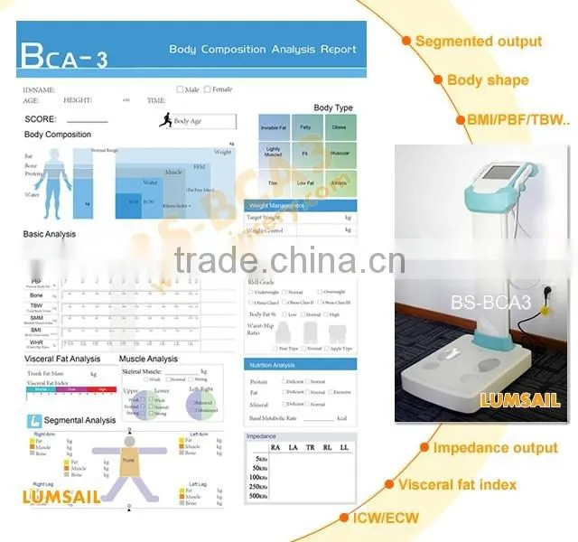 Professional CE proved body composition analyzer
