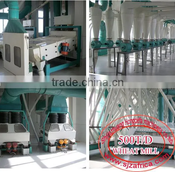50T/24H wheat flour milling machine, can produce the flour to make all kinds of food, like bread, cake, biscuit, pasta, chapatti