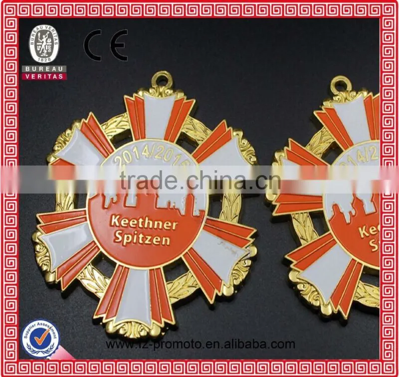 Classic style metal football badge pin