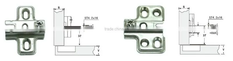 nickel-plated full overlay kitchen cabinet door hinge